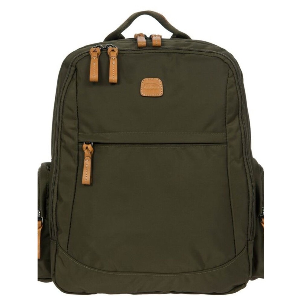 Bric's X-COLLECTION NOMAD BACKPACK Olive Green bag Tan Leather Accents ❤️🔥